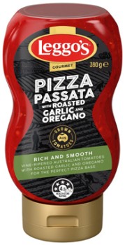 Leggo%26rsquo%3Bs+Gourmet+Pizza+Passata+Roasted+Garlic+%26amp%3B+Oregano+Squeeze+Sauce+390g