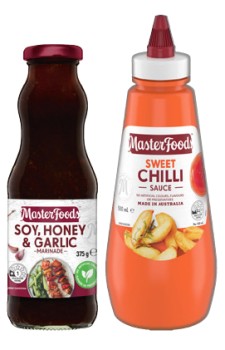 MasterFoods+Marinade+375g+or+Sweet+Chilli+Squeezy+Sauce+500mL+Selected+Varieties