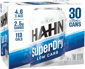 Hahn+Superdry+Block+Cans+375mL+30+Pack