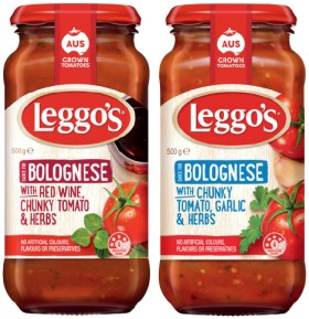 Leggo%26rsquo%3Bs+Pasta+Sauce+490%E2%80%91500g+Selected+Varieties