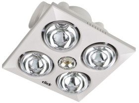 Click+4+x+275W+Silver+Ducted+3+in+1+Heater+Bathroom+Exhaust+Fan+in+White