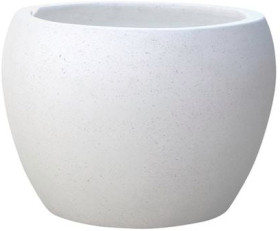 Northcote-Pottery-Precinct-Lite-31cm-Terrazzo-Look-Moon-Bowl-Pot-in-White on sale
