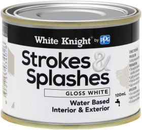 White-Knight-100ml-White-Gloss-Strokes-And-Splashes-Paint-White-100ml on sale
