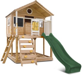 Lifespan-Kids-Warrigal-Cubby-House-with-22m-Slide-Pastel-Green on sale