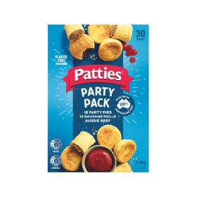 Patties-Party-Pack-125-kg-Pk-30-From-the-Freezer on sale