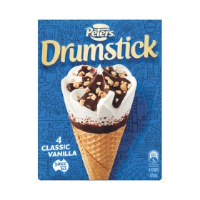 Peters-Drumstick-Ice-Cream-475-490ml-Pk-4-6 on sale