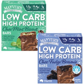 Mayvers-Low-Carb-High-Protein-Bars-128g-Pk-4 on sale