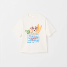 Australian+Cotton+French+Terry+T-Shirt+-+Dog+Cream