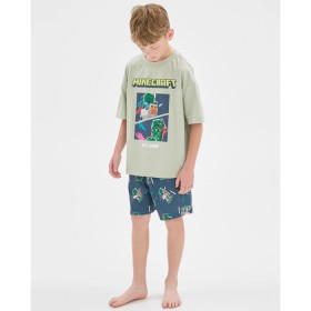 Minecraft+Australian+Cotton+Older+Boys+Oversized+Knit+Pyjama+Set