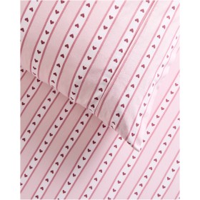 Australian-Cotton-Stripe-Heart-Kids-Fitted-Sheet on sale