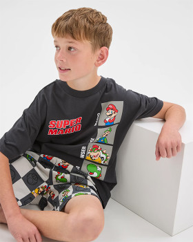 Super+Mario+Australian+Cotton+Older+Boys+Oversized+Knit+Pyjama+Set
