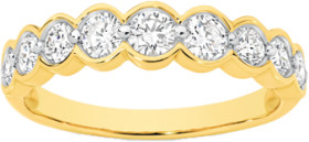 Alora-9ct-Gold-Lab-Grown-Diamond-Semi-Bezel-Set-Band on sale