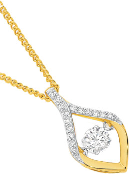 Alora-9ct-Gold-Lab-Grown-Diamond-Teardrop-Pendant on sale