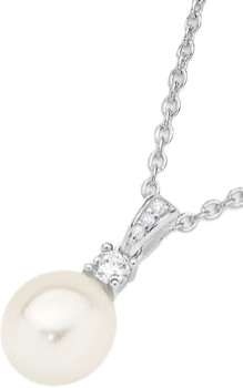Sterling+Silver+Pearl+%26amp%3B+Cubic+Zirconia+Pendant