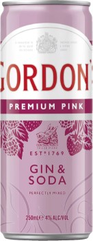 Gordons-Premium-Pink-Gin-Soda-Cans-250mL on sale