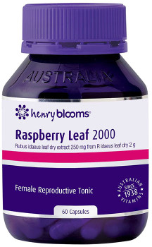 Henry-Blooms-Raspberry-Leaf-2000mg-60-Capsules on sale