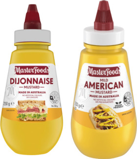 MasterFoods-Squeezy-Mustard-250275g-Selected-Varieties on sale
