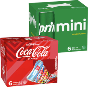 CocaCola-Fanta-or-Sprite-Mini-6x250mL-Selected-Varieties on sale