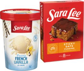 Sara+Lee+Pudding+475g%2C+Ice+Cream+1+Litre+or+Deep+Dish+Fruit+Pie+775%E2%80%91800g+Selected+Varieties
