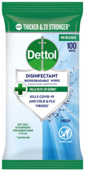 Dettol+Disinfectant+Biodegradable+Wipes+100+Pack+Selected+Varieties