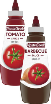 MasterFoods+Squeeze+Tomato+or+Barbecue+Sauce+475mL-500mL