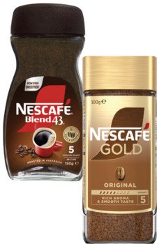 Nescaf-Blend-43-140g-150g-or-Gold-Instant-Coffee-100g on sale