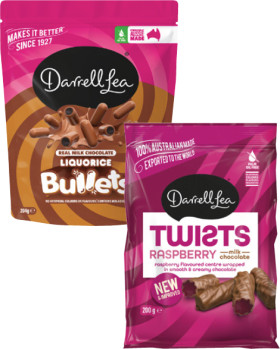 Darrell-Lea-Bullets-or-Chocolate-Coated-Twists-150g-204g on sale