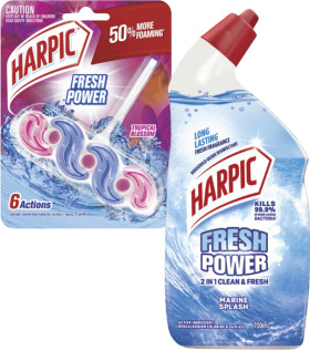 Harpic+Fresh+Power+Liquid+700mL+or+In+The+Bowl+Toilet+Cleaner+39g