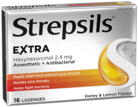 Strepsils+Extra+Honey+%26amp%3B+Lemon+Lozenges+16+Pack%5E