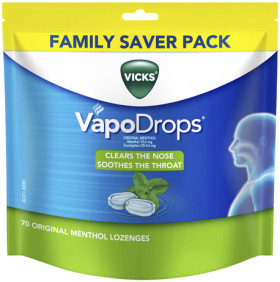 Vicks+VapoDrops+Original+Menthol+Lozenges+70+Pack%5E