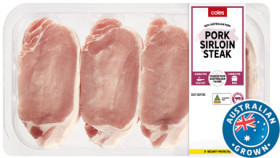 Coles+Australian+Pork+Sirloin+Steak+500g