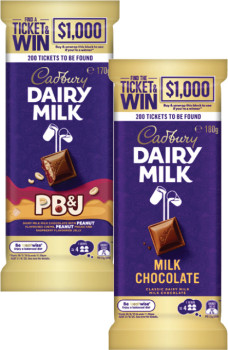 Cadbury-Dairy-Milk-Block-Chocolate-160g-190g on sale