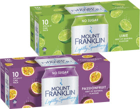 Mt+Franklin+Lightly+Sparkling+Water+10x375mL