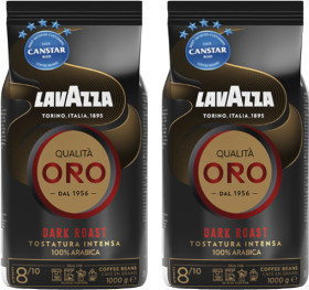 NEW+Lavazza+Qualita+Oro+Dark+Roast+Coffee+Beans+1kg