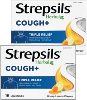 Strepsils-Herbal-Cough-Triple-Relief-Honey-Lemon-Flavour-16-Lozenges on sale