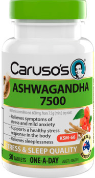 Carusos-Ashwagandha-7500-50-Tablets on sale