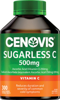 Cenovis-Vitamin-C-500mg-Sugarless-300-Chewable-Tablets on sale