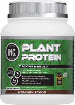 INC-Plant-Protein-Chocolate-Flavour-1kg on sale