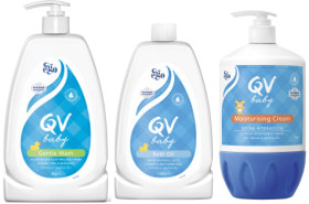 QV-Baby-Baby-Gentle-Wash-1kg-Baby-Bath-Oil-1L-or-Baby-Moisturising-Cream-1kg on sale