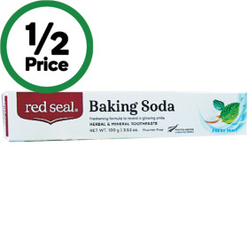 Red-Seal-Baking-Soda-Toothpaste-100g on sale