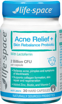 Life-Space-Acne-Relief-Skin-Rebalance-Probiotic-30-Capsules on sale