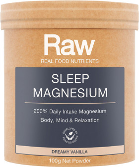 Amazonia-Raw-Sleep-Magnesium-Dreamy-Vanilla-100g on sale
