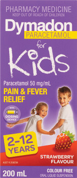 Dymadon-Paracetamol-for-Kids-2-12yrs-Strawberry-200mL on sale