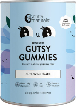 Nutra-Naturals-Gutsy-Gummies-Blueberry-Flavour-150g on sale