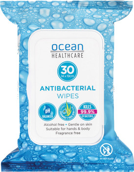 Ocean-Healthcare-Antibacterial-Wipes-30-Pack on sale