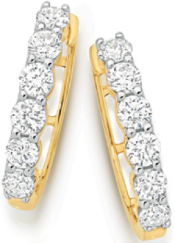 Alora+9ct+Gold+Lab+Grown+Diamond+Huggie+Earrings
