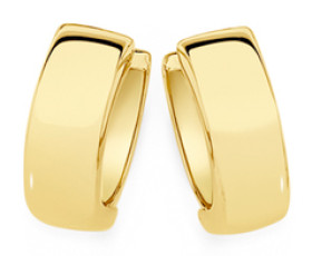 9ct-Gold-10mm-Huggie-Earrings on sale