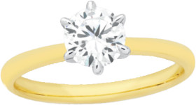 Alora-10ct-Gold-Lab-Grown-Diamond-Solitaire-Ring on sale