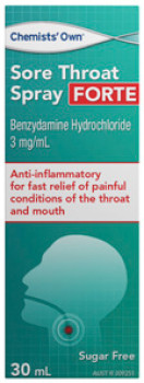Chemists-Own-Sore-Throat-Spray-Forte-30mL on sale