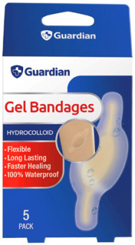 Guardian+Hydrocolloid+Gel+Bandages+28mm+x+69mm+5+Pack